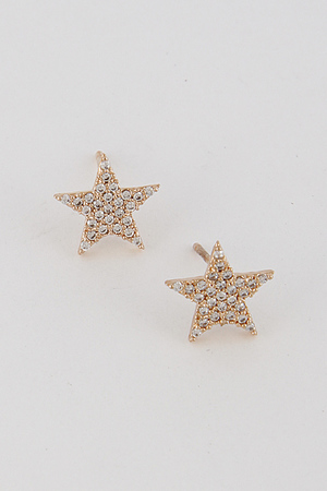 Rhinestone Shiny Star Earrings 6JCD1